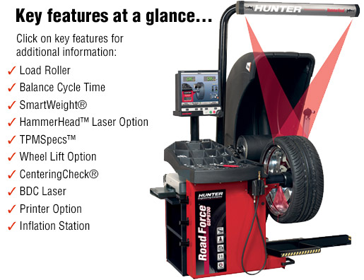 Hunter Road Force tire balancing machine